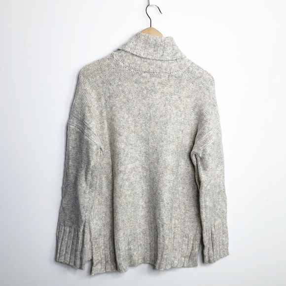PHILOSOPHY heathered grey beige turtle neck sweater - Picture 7 of 13